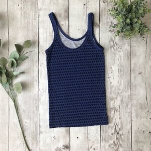 Black and Blue Fitted Tank